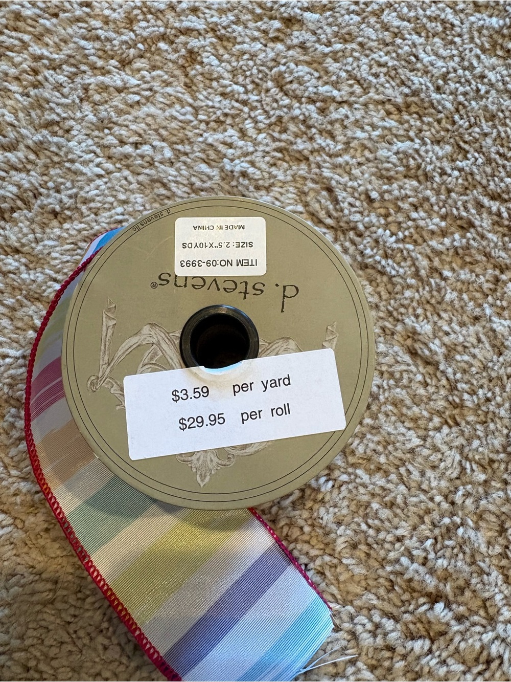 Multicolor Wired Ribbon - Picture 3 of 4